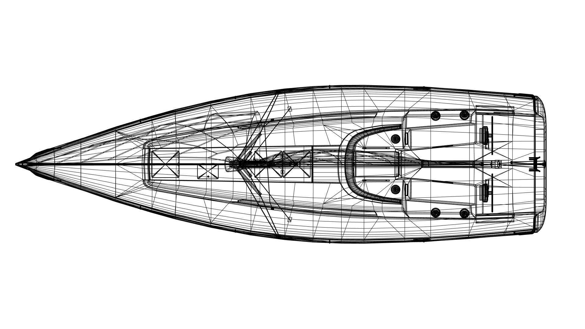 Mid size sailing yacht 3D model_11