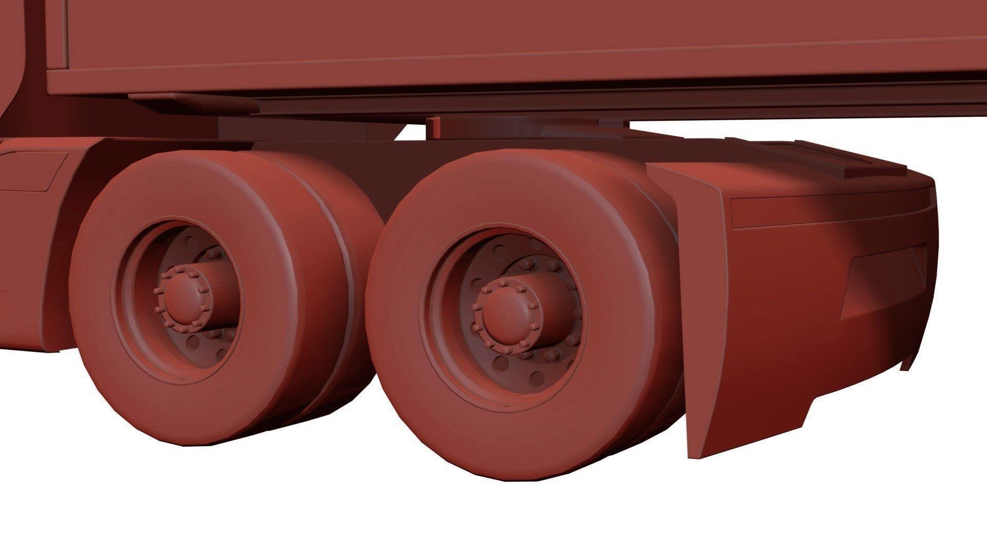 Electric semi-truck unbranded 3D model_9