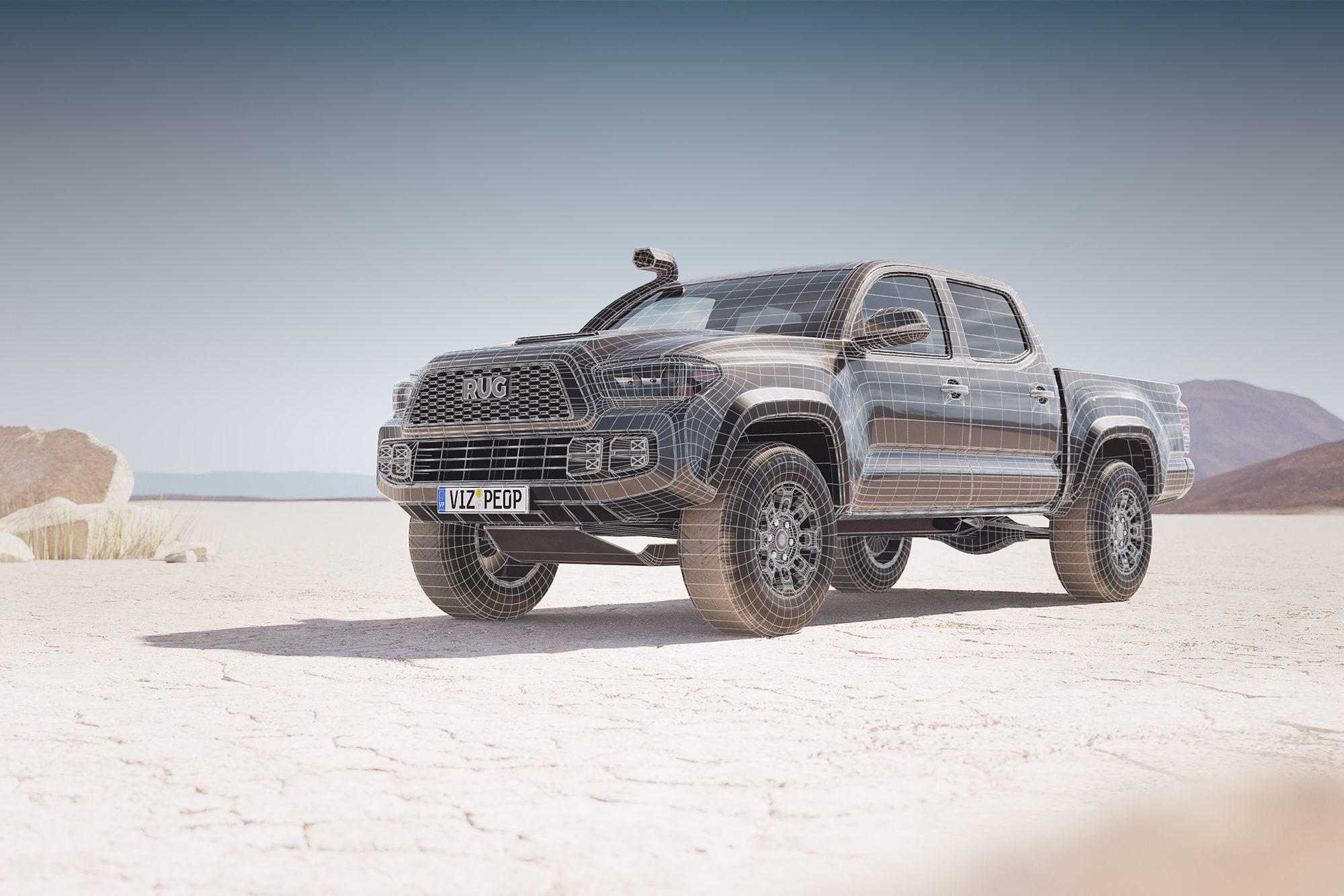 4x4 pickup truck  3D model_1