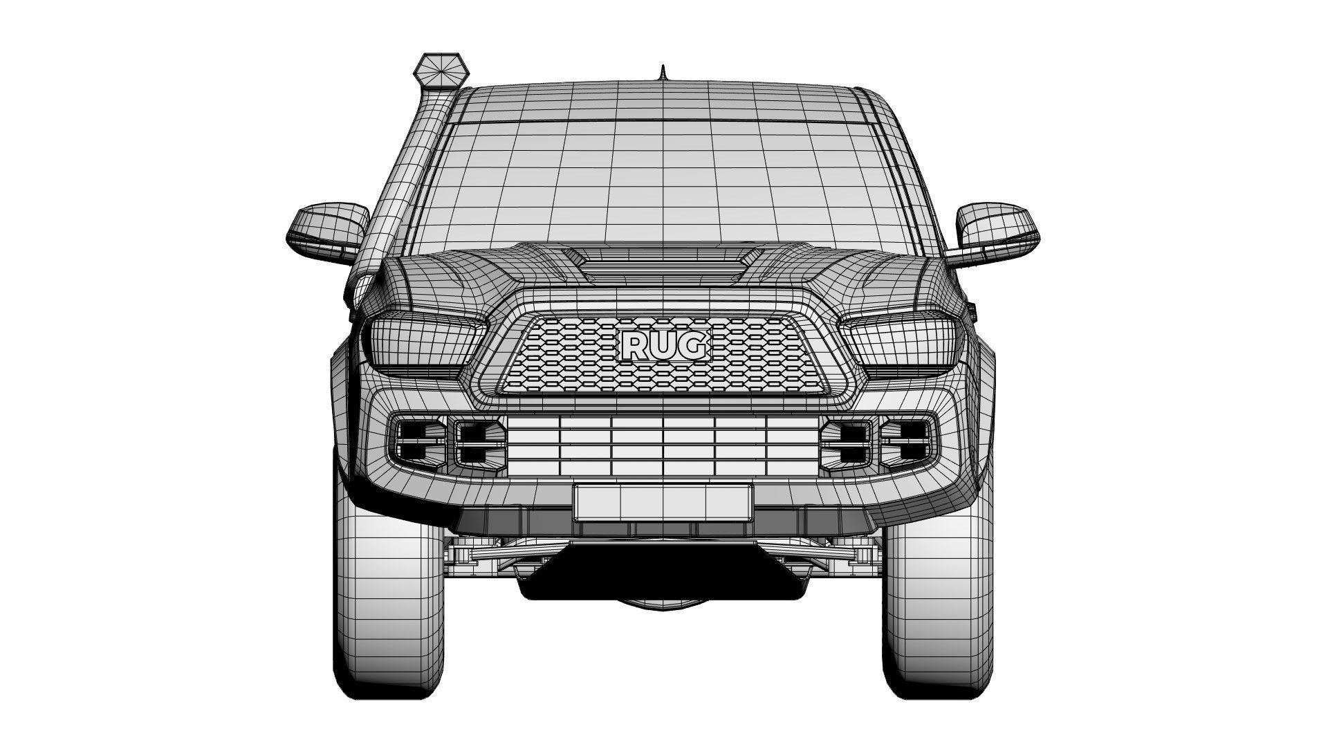 4x4 pickup truck  3D model_12