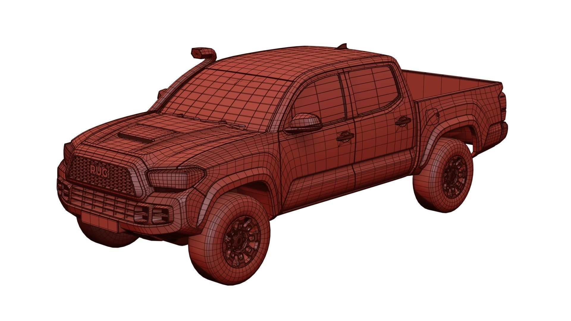 4x4 pickup truck  3D model_4