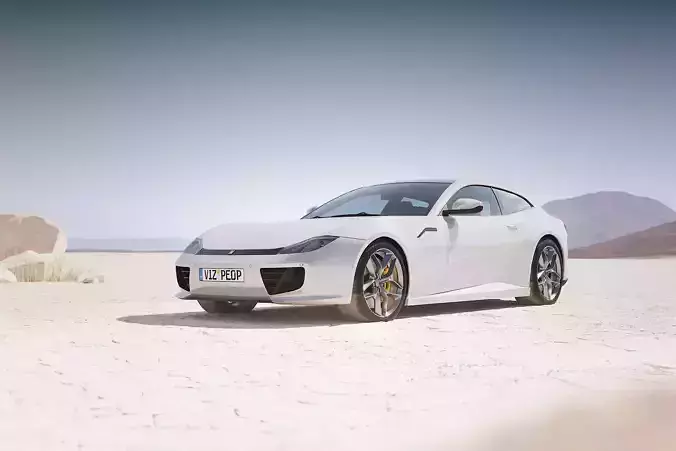 Luxury italian sport car unbranded 3D model