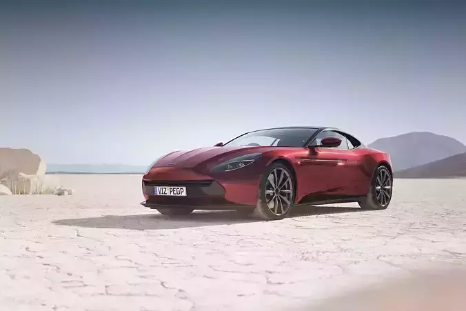 Luxury English sport car unbranded 3D model