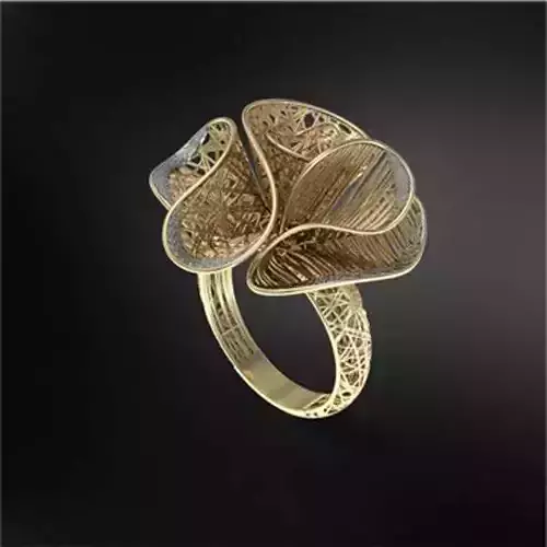 Gold Ring For Ladies 3D file 