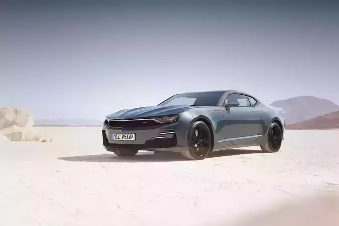 American muscle car unbranded 3D model