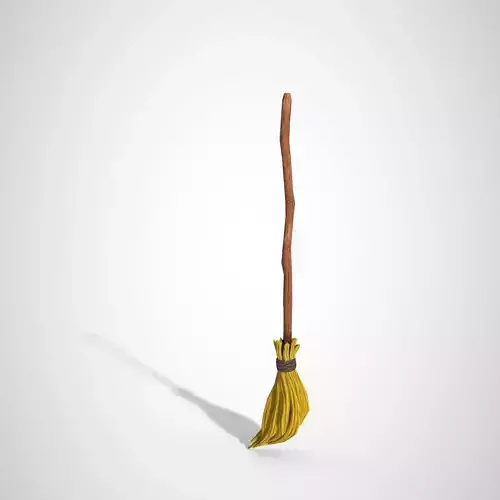 Low-poly 3D model of Stylized Broom Low-poly 3D model