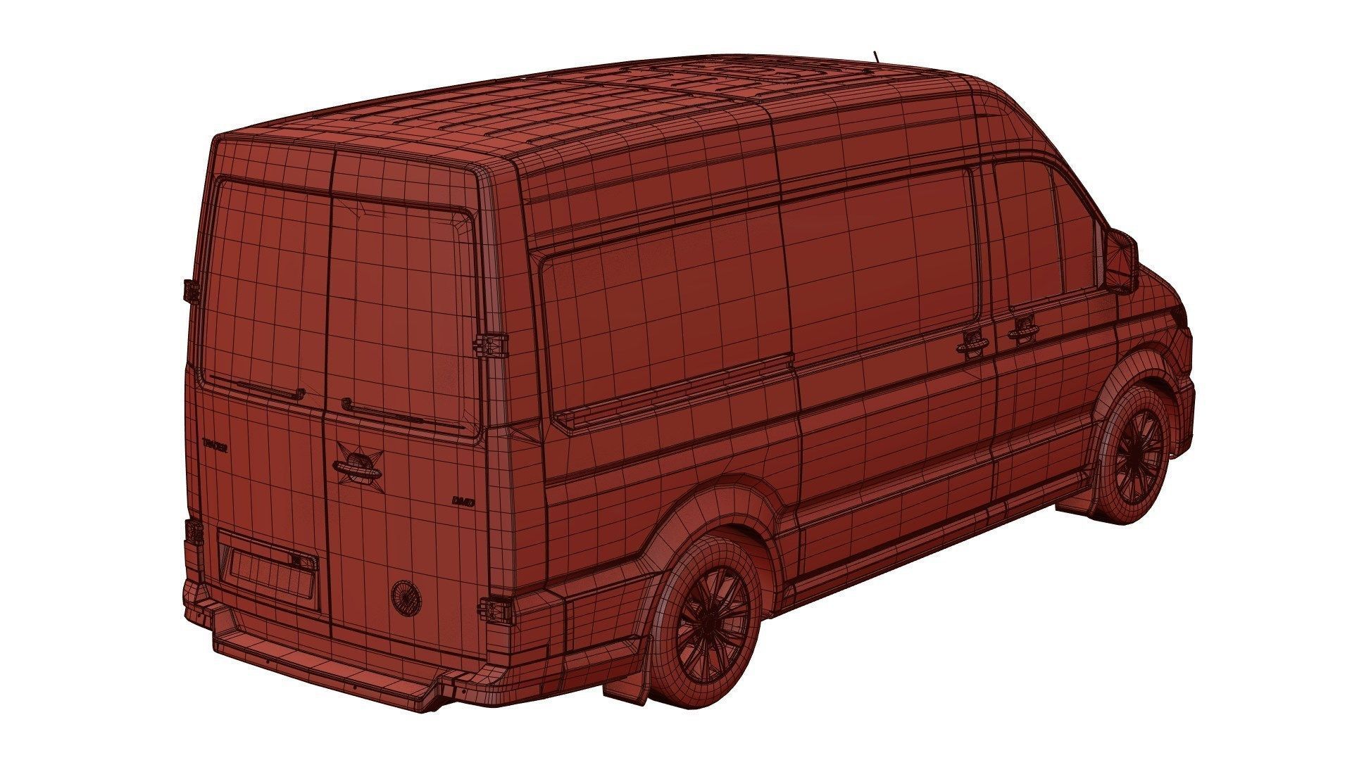 Cargo van unbranded 3D model_5