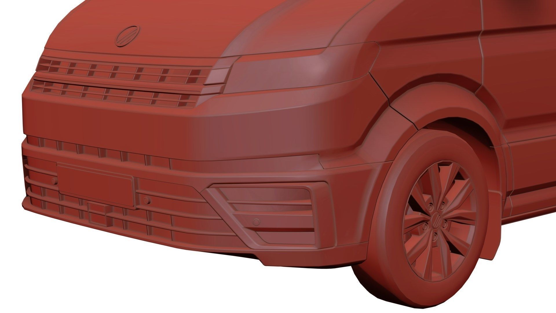 Cargo van unbranded 3D model_9