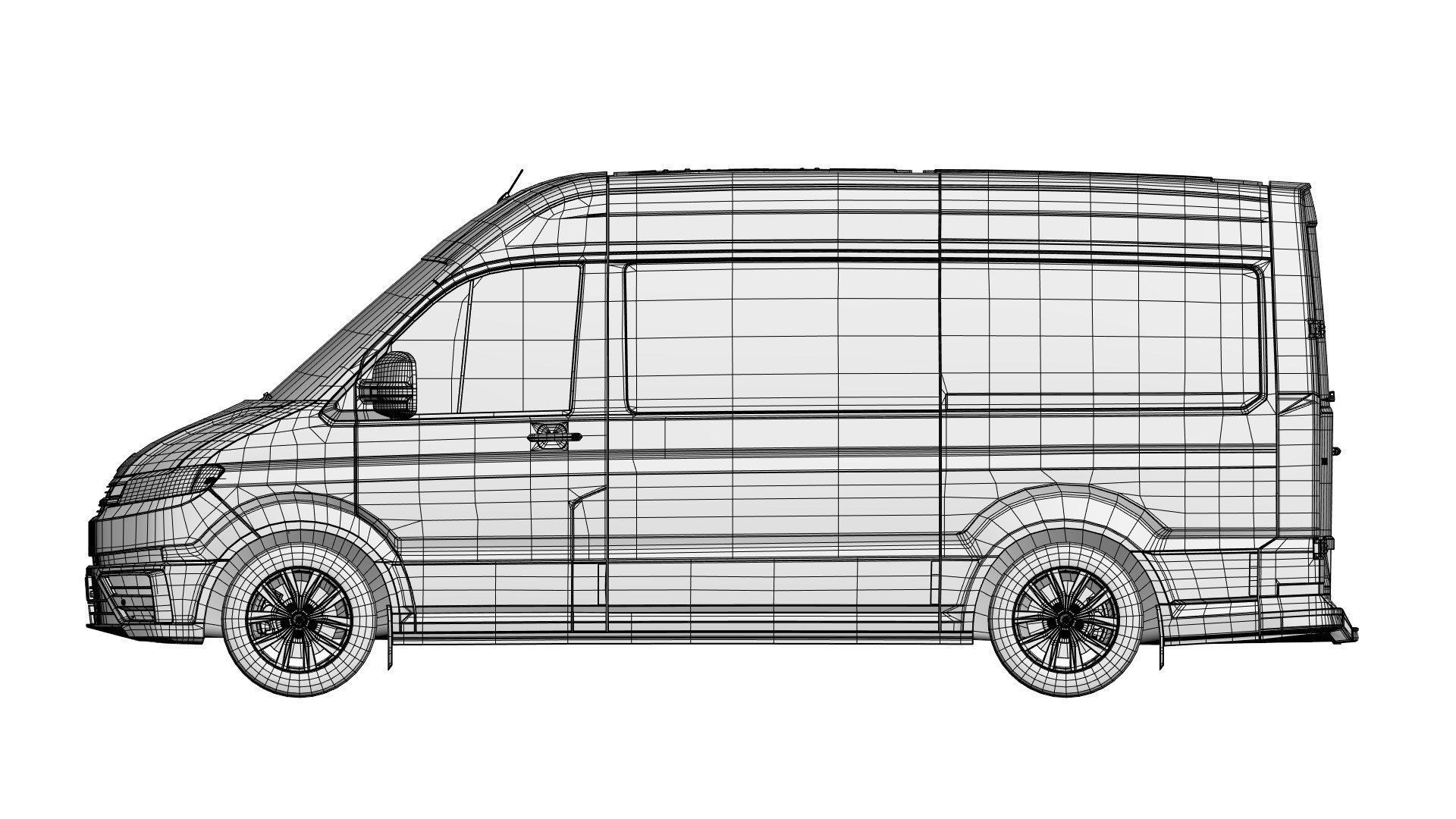 Cargo van unbranded 3D model_13