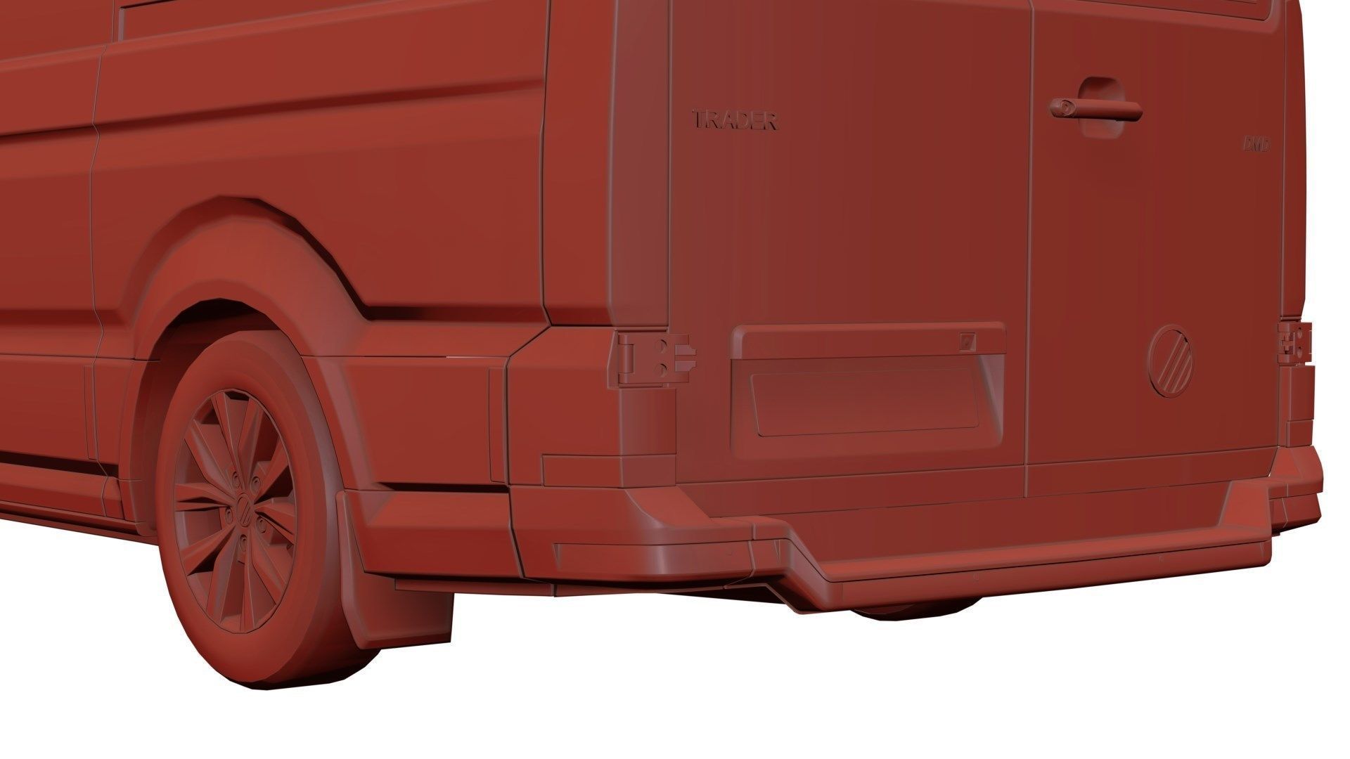 Cargo van unbranded 3D model_7