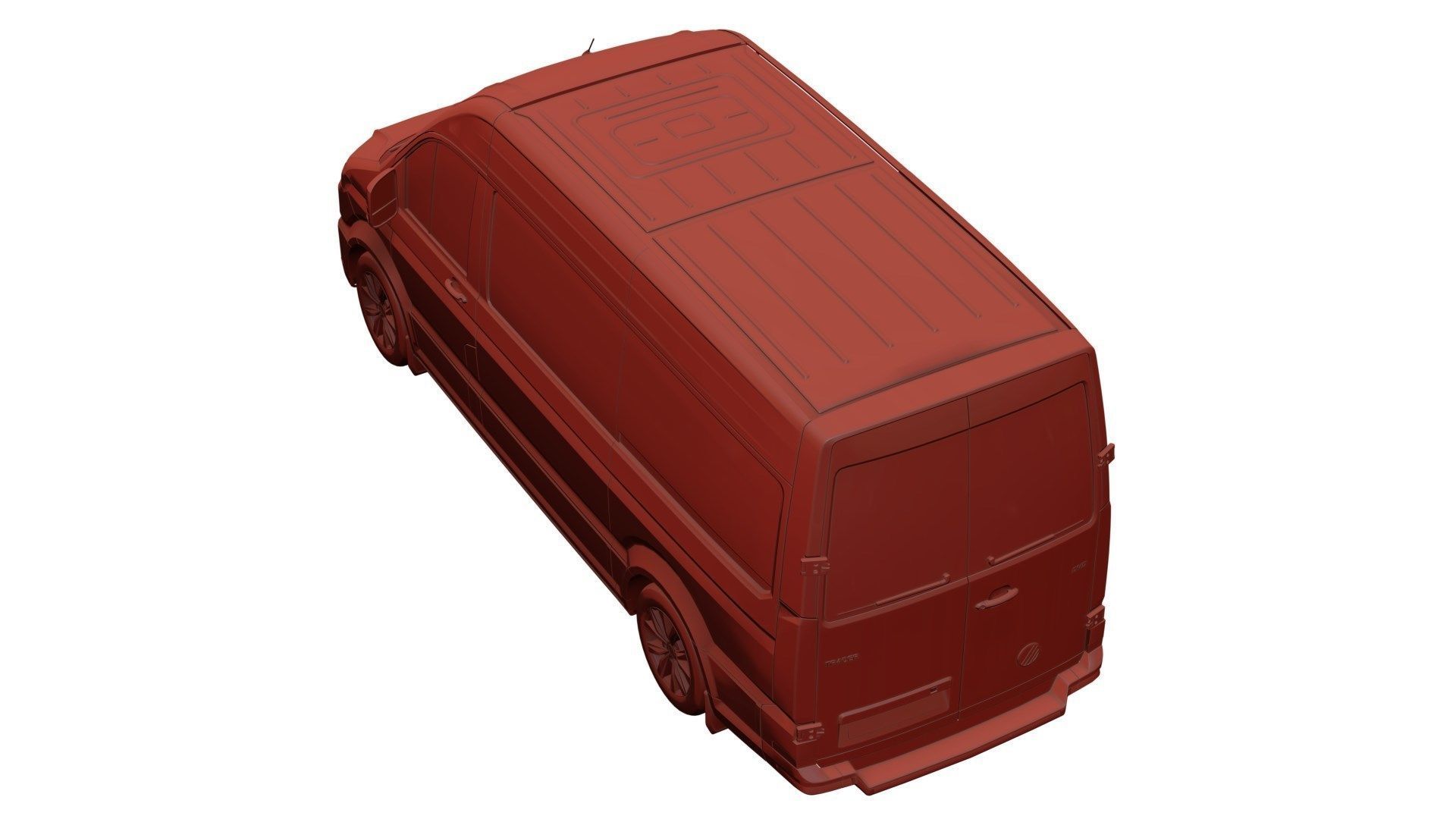 Cargo van unbranded 3D model_8