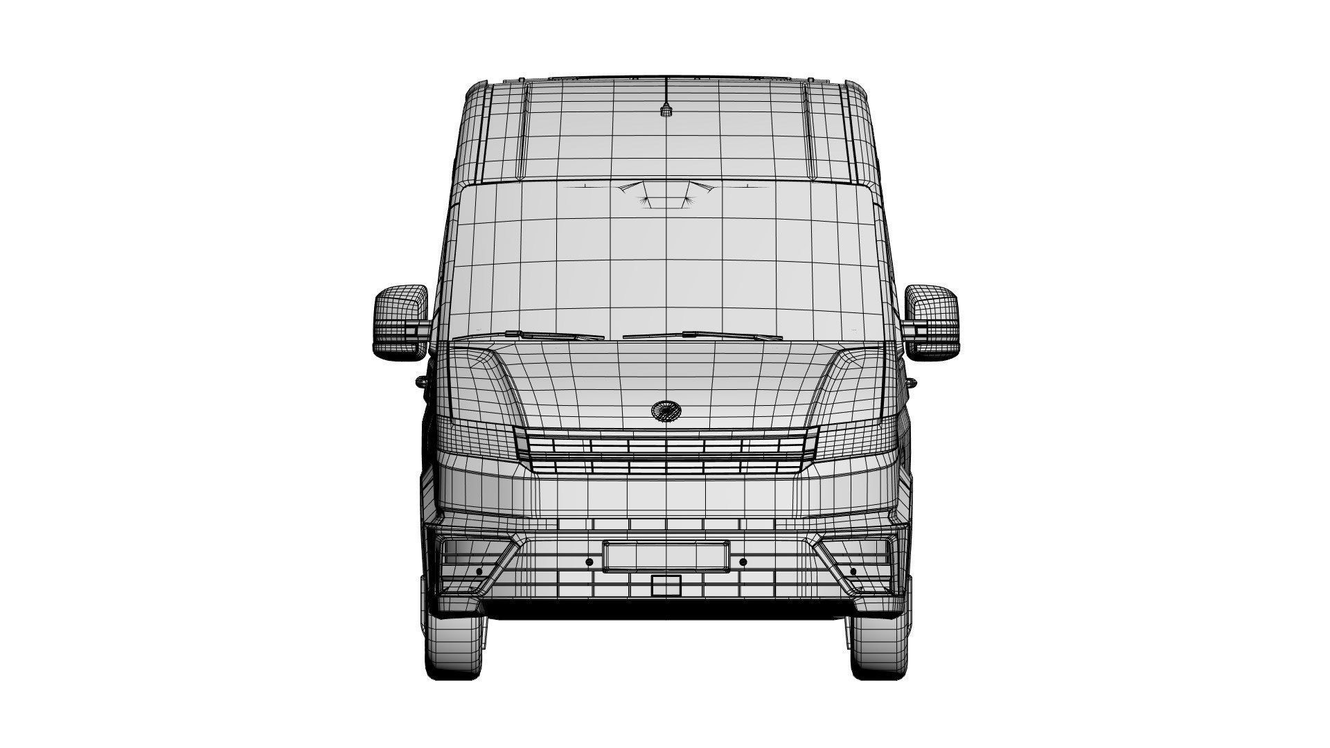 Cargo van unbranded 3D model_12