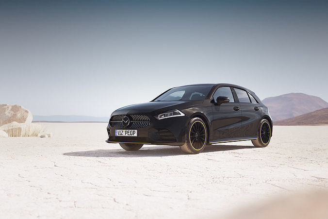 Luxury hot hatch car unbranded 3D model