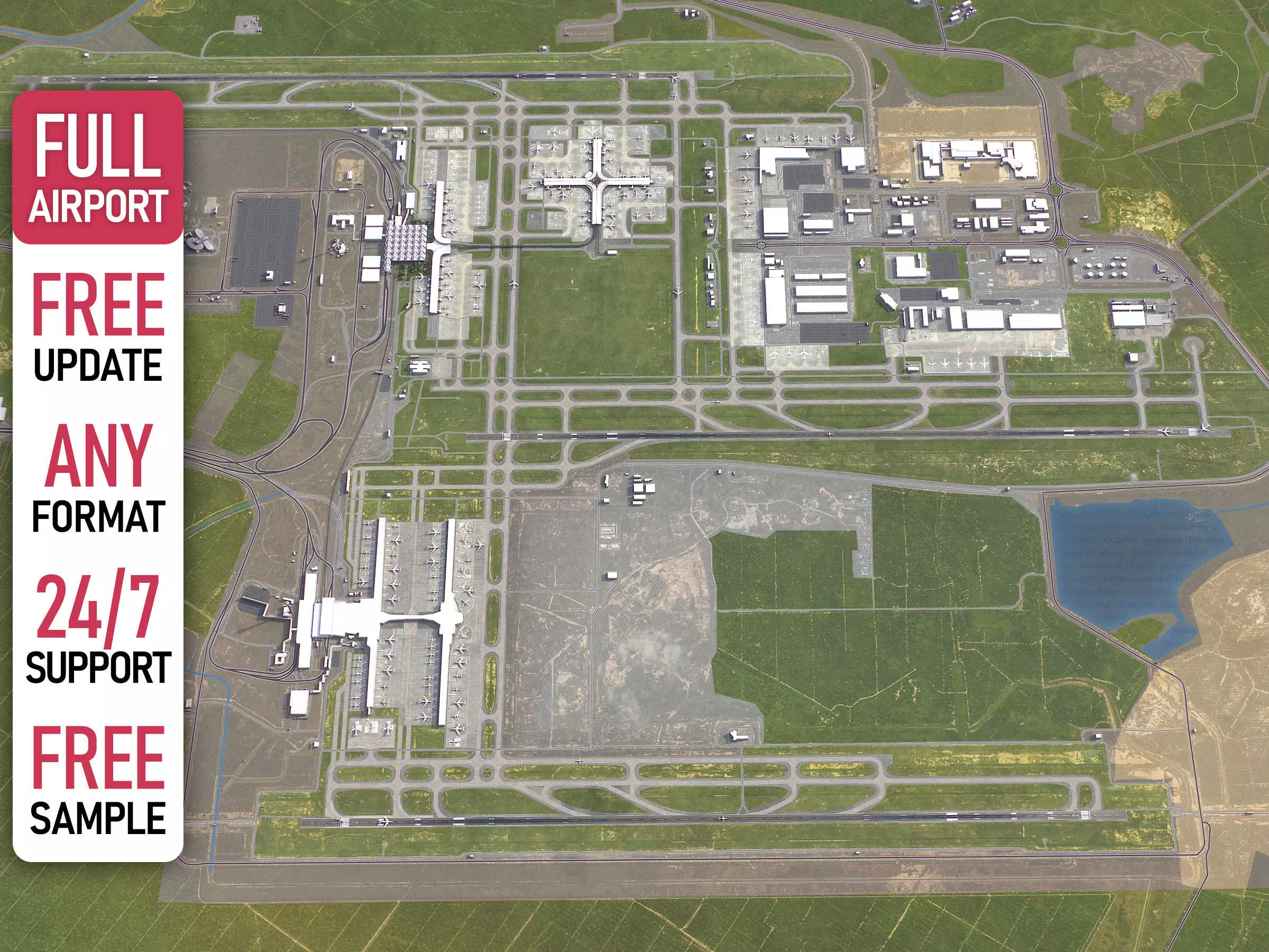 Kuala Lumpur - 3D Airport Model Low-poly 3D model_0