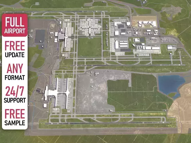 Kuala Lumpur - 3D Airport Model Low-poly 3D model