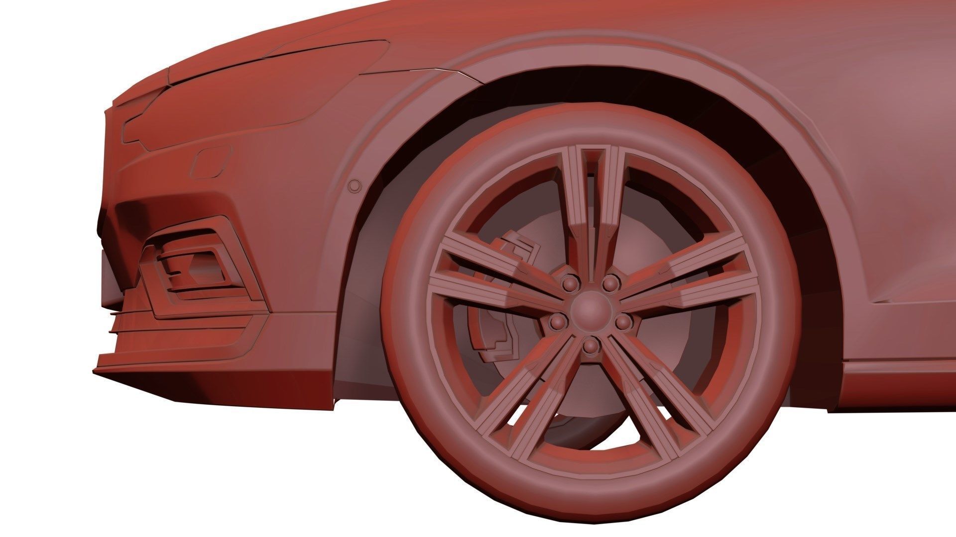 Modern Swedish luxury combi unbranded 3D model_8