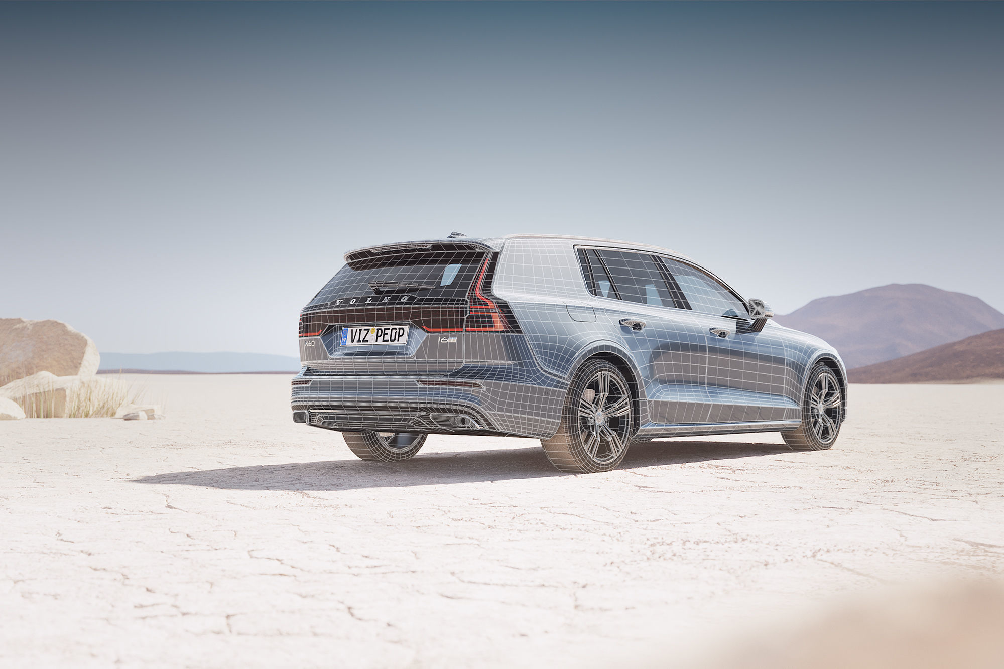 Modern Swedish luxury combi unbranded 3D model_3