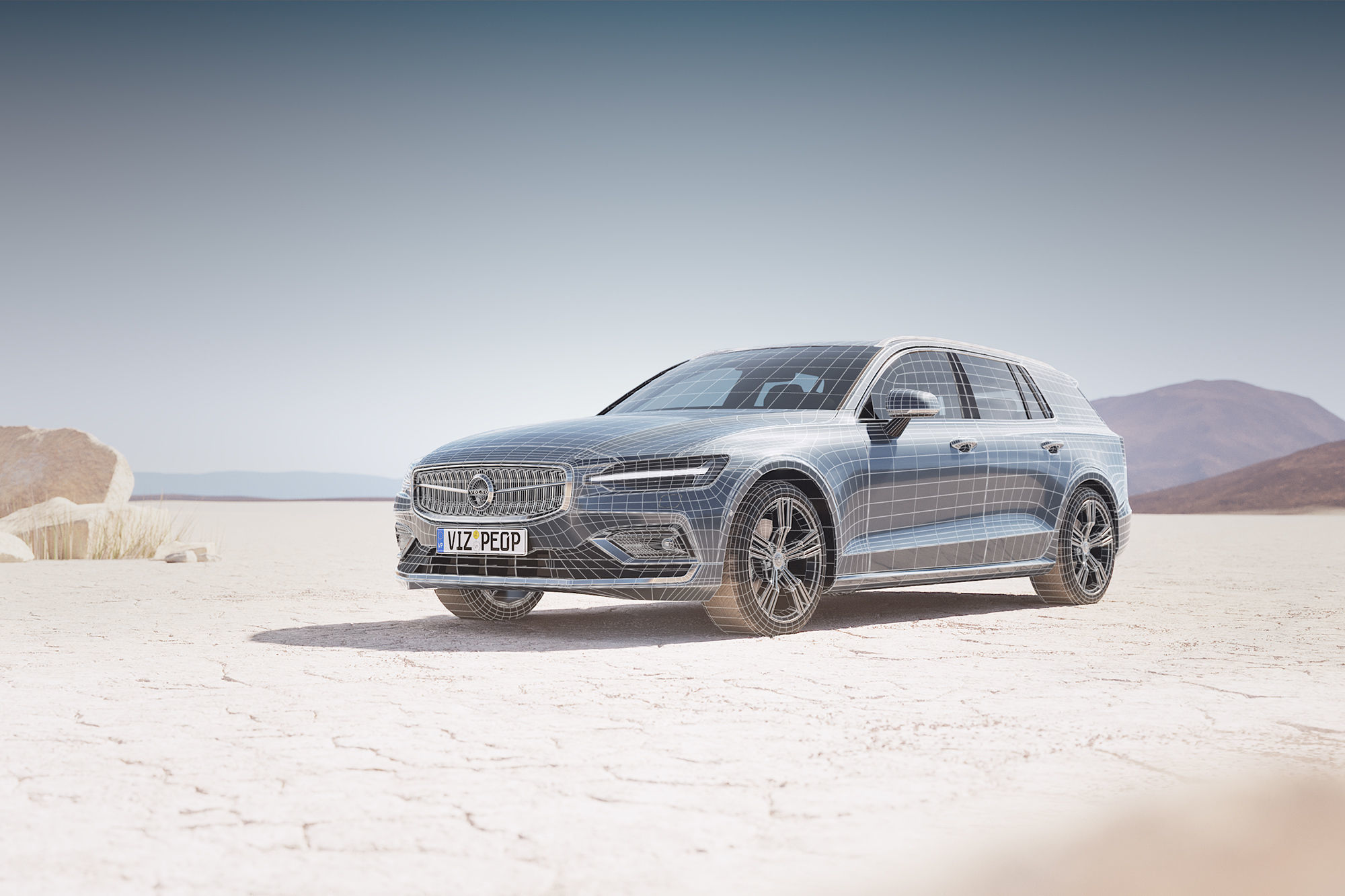 Modern Swedish luxury combi unbranded 3D model_1