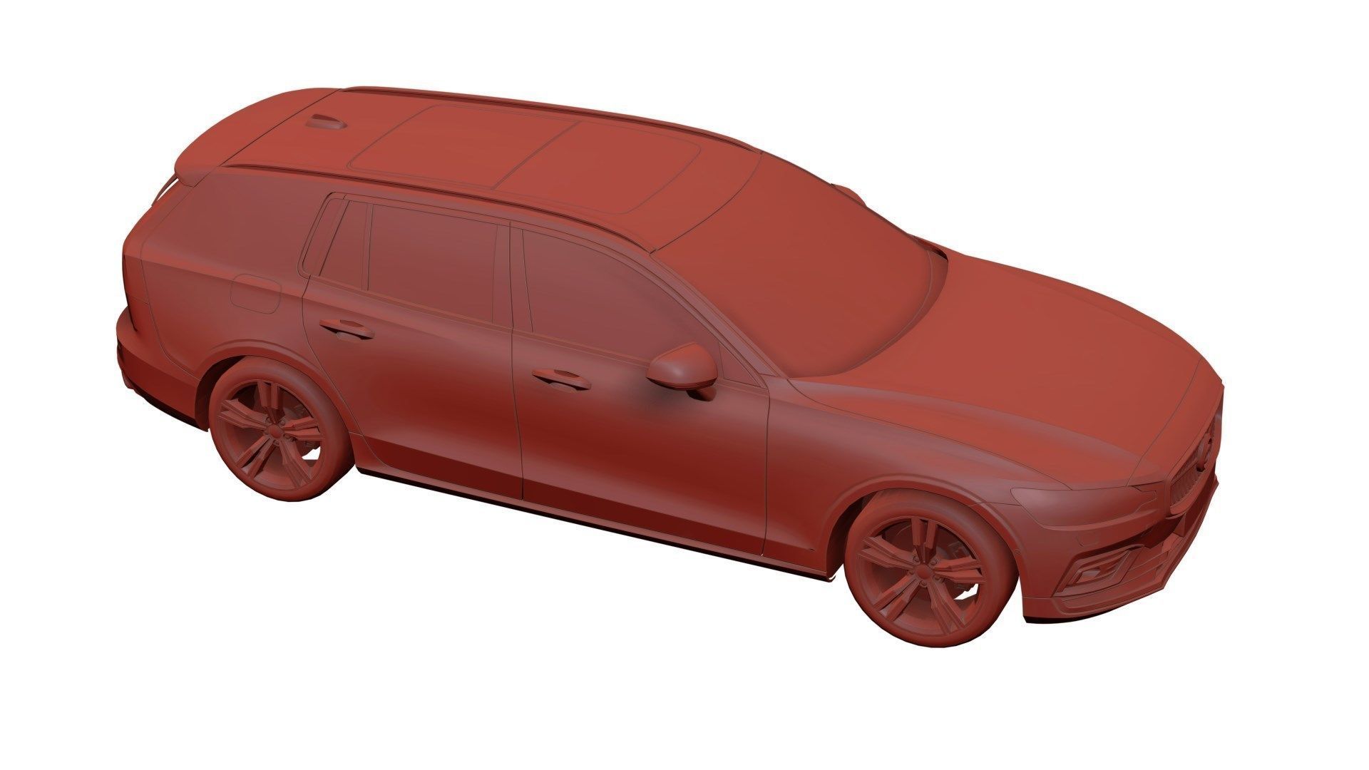 Modern Swedish luxury combi unbranded 3D model_10