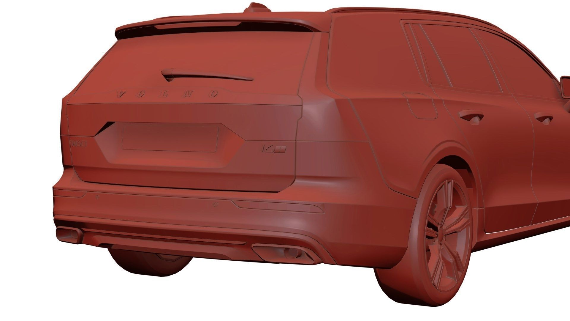 Modern Swedish luxury combi unbranded 3D model_11