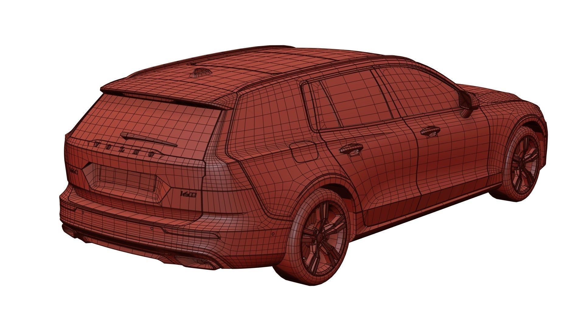 Modern Swedish luxury combi unbranded 3D model_5