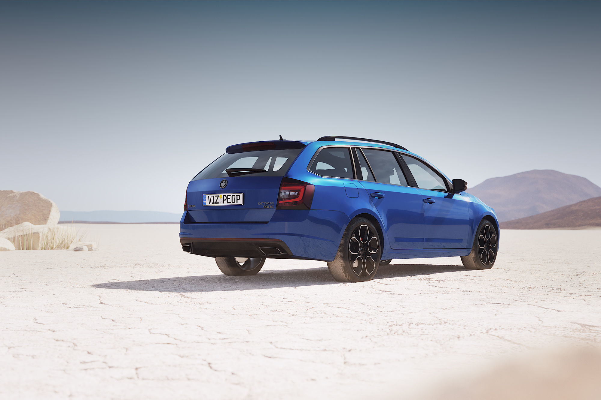 European station wagon unbranded 3D model_2