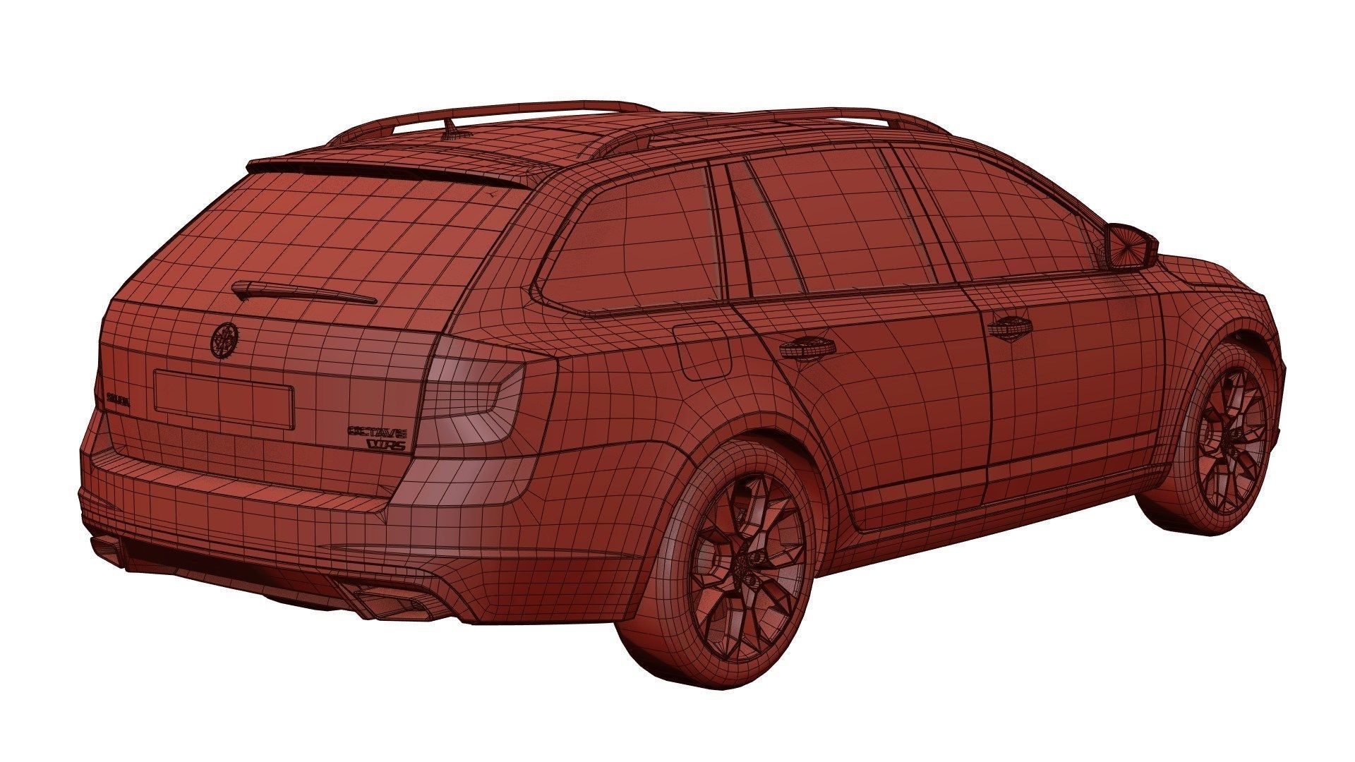 European station wagon unbranded 3D model_5