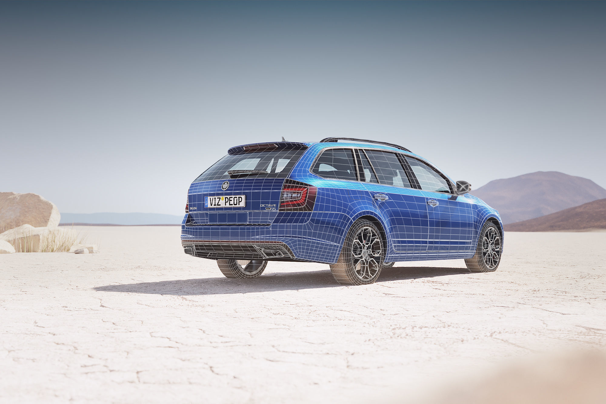 European station wagon unbranded 3D model_3