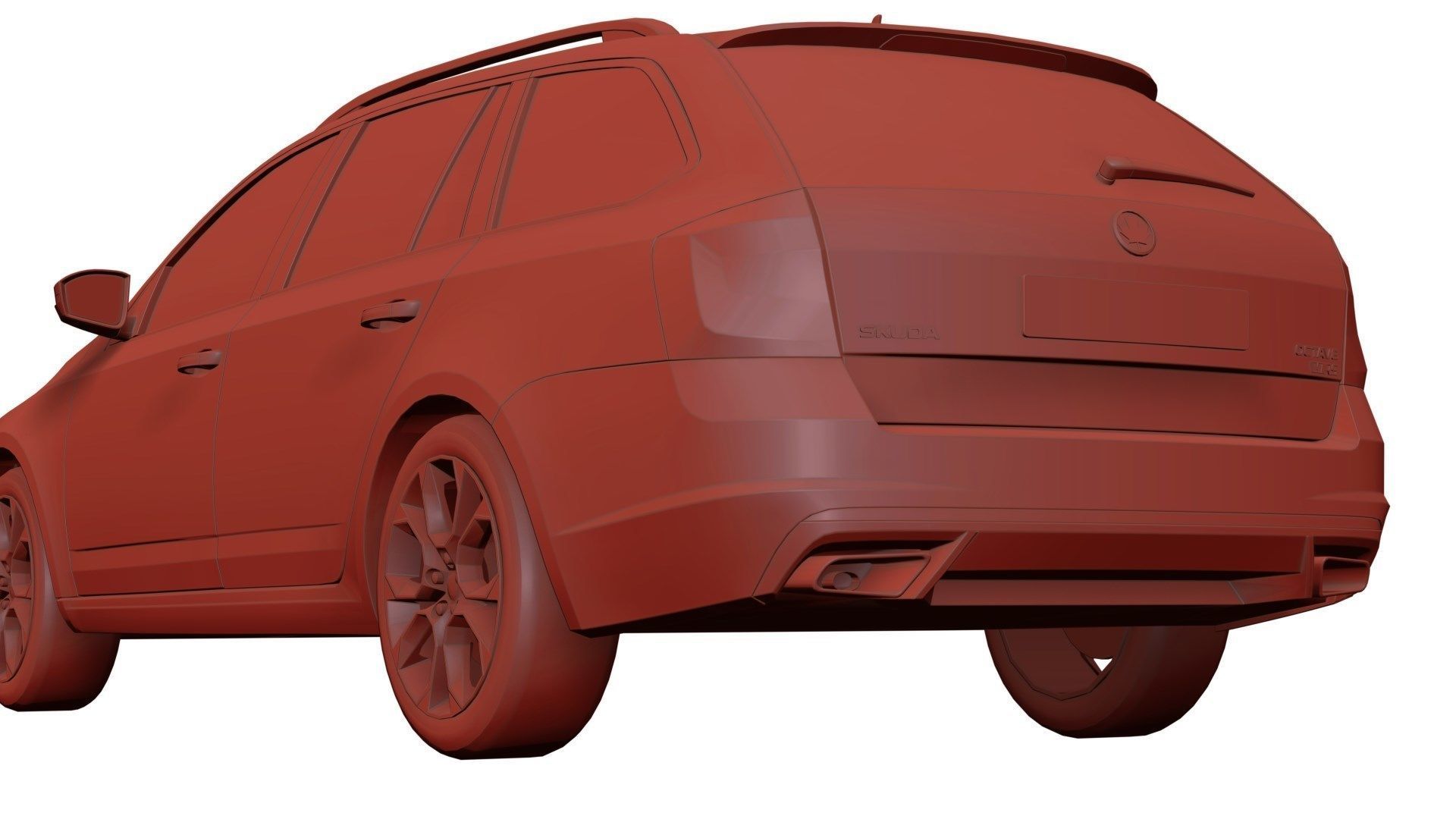 European station wagon unbranded 3D model_8