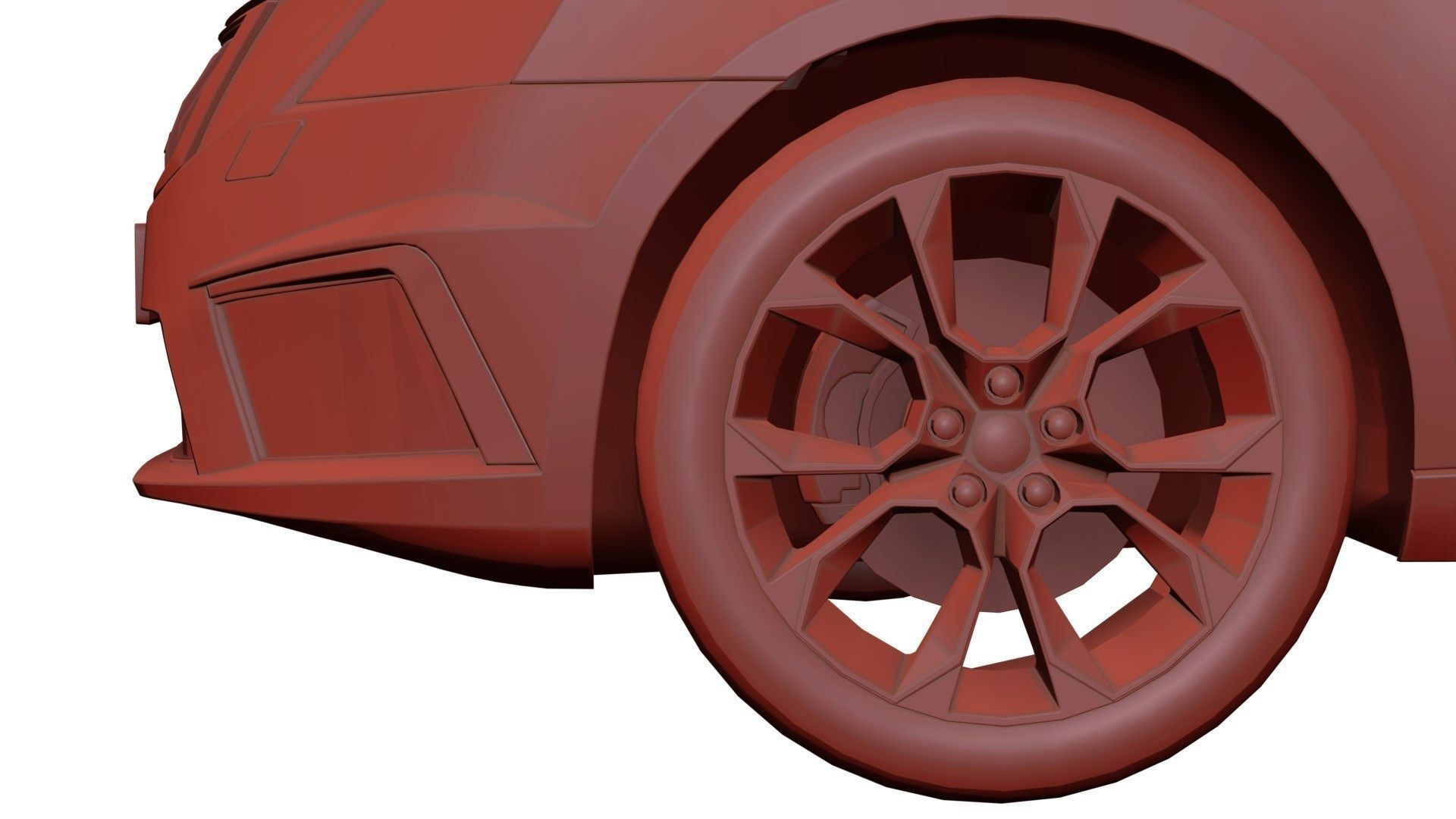 European station wagon unbranded 3D model_9