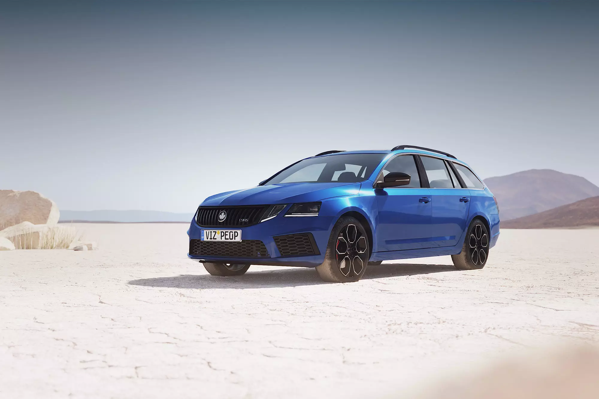 European station wagon unbranded 3D model_0