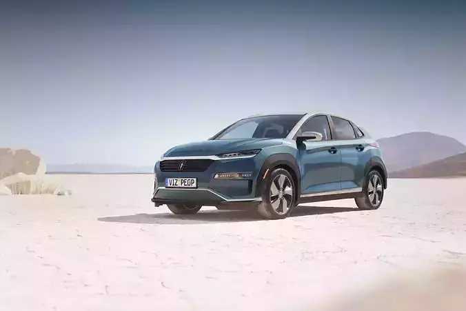 Hybrid modern hatchback car unbranded