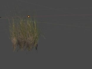 Grass plant with arrow in middle Low-poly 3D model_3
