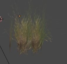 Grass plant with arrow in middle Low-poly 3D model_2