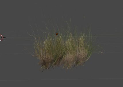 Grass plant with arrow in middle Low-poly 3D model_1