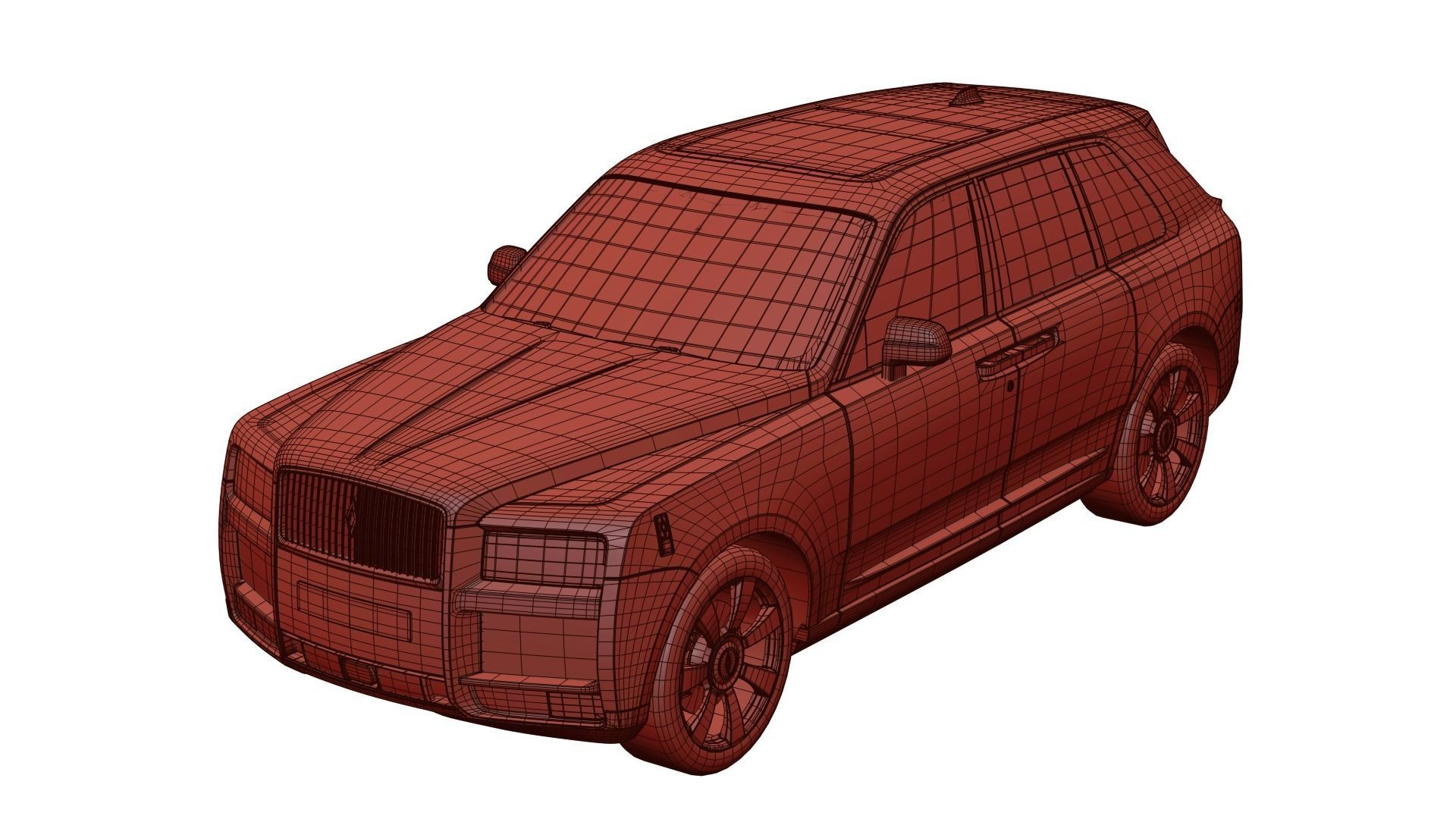 Luxury SUV unbranded 3D model_4