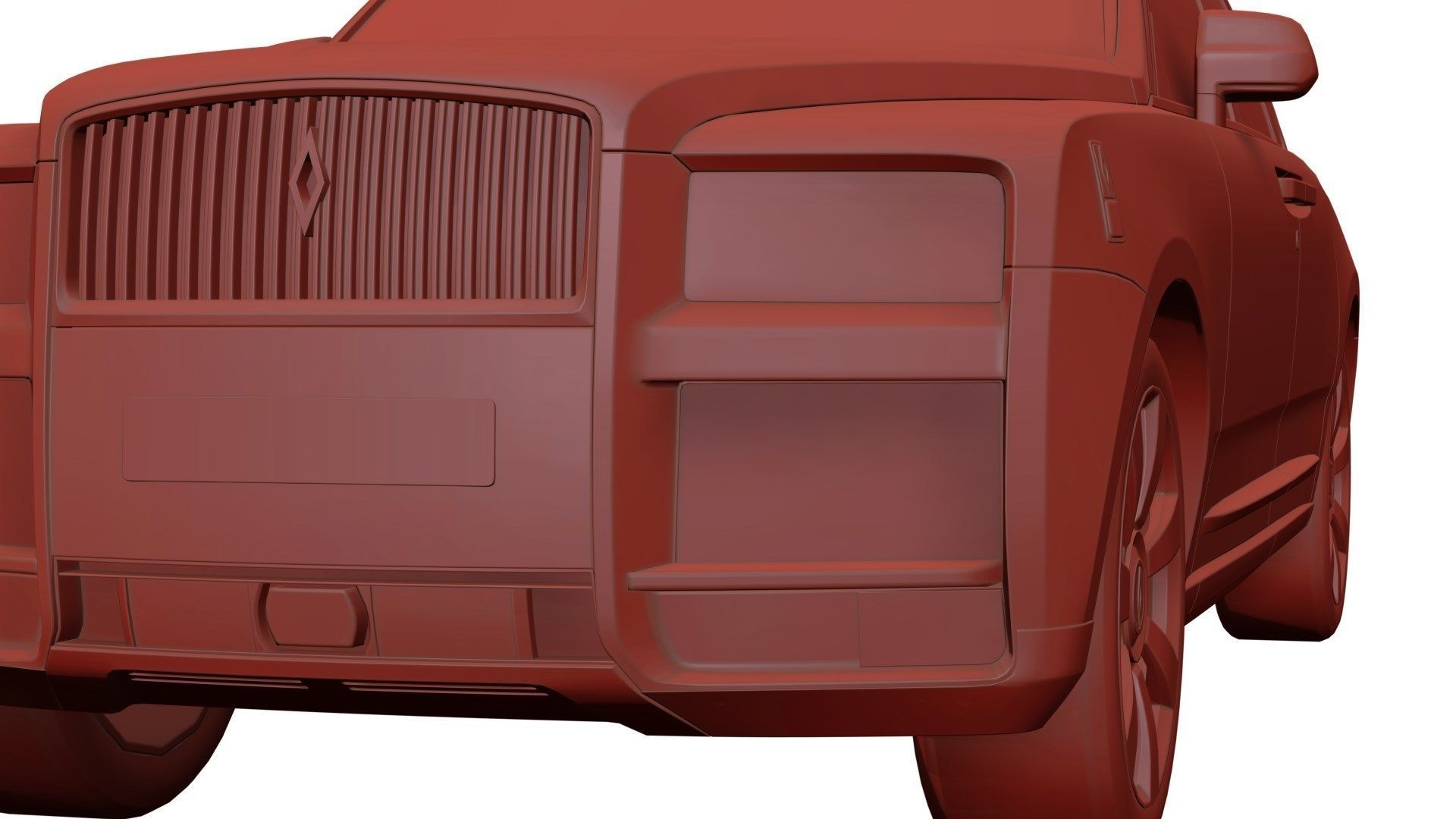 Luxury SUV unbranded 3D model_7