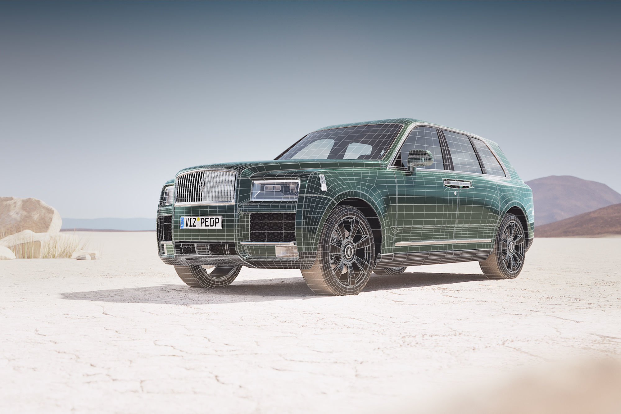 Luxury SUV unbranded 3D model_1