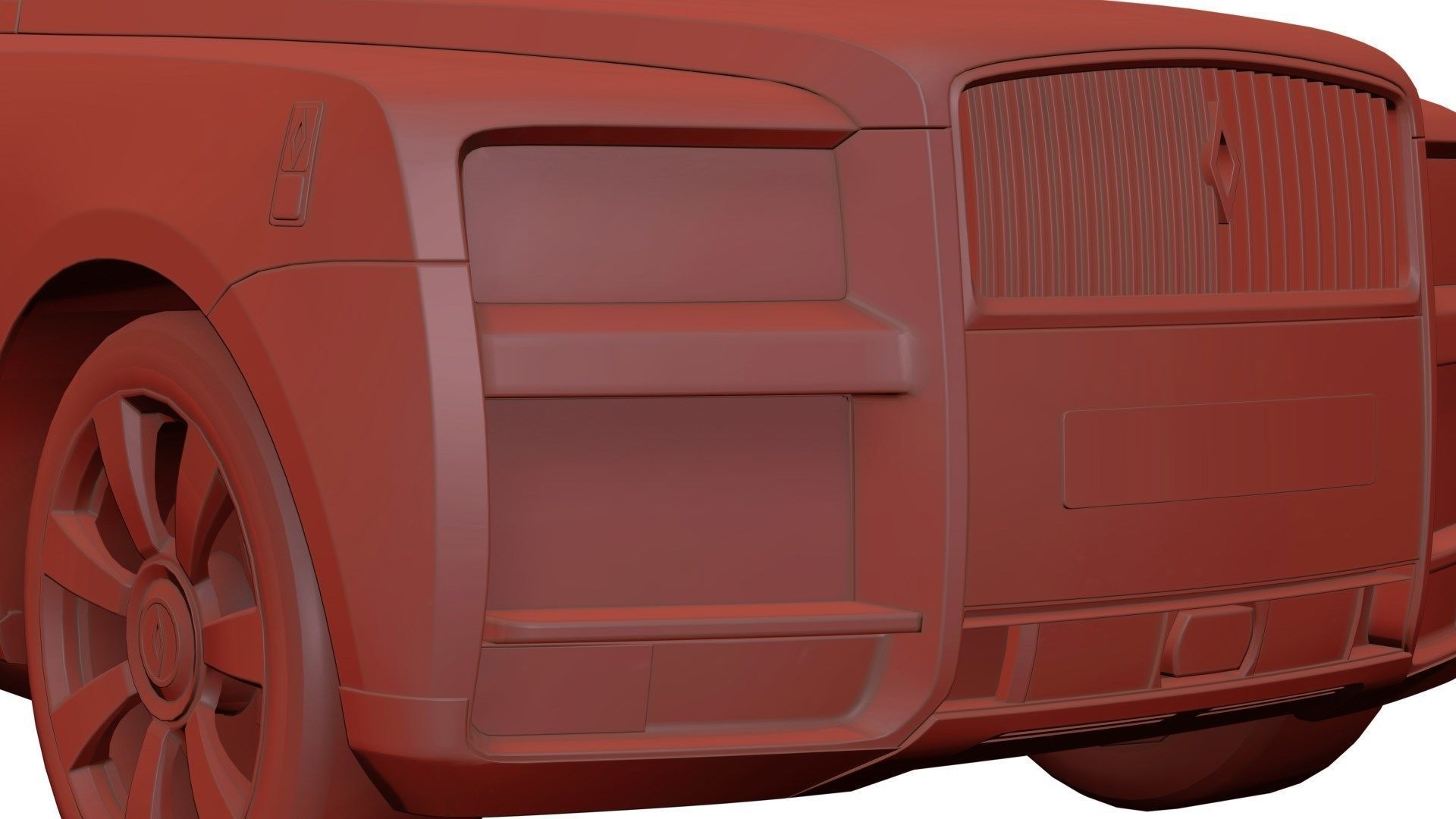 Luxury SUV unbranded 3D model_10