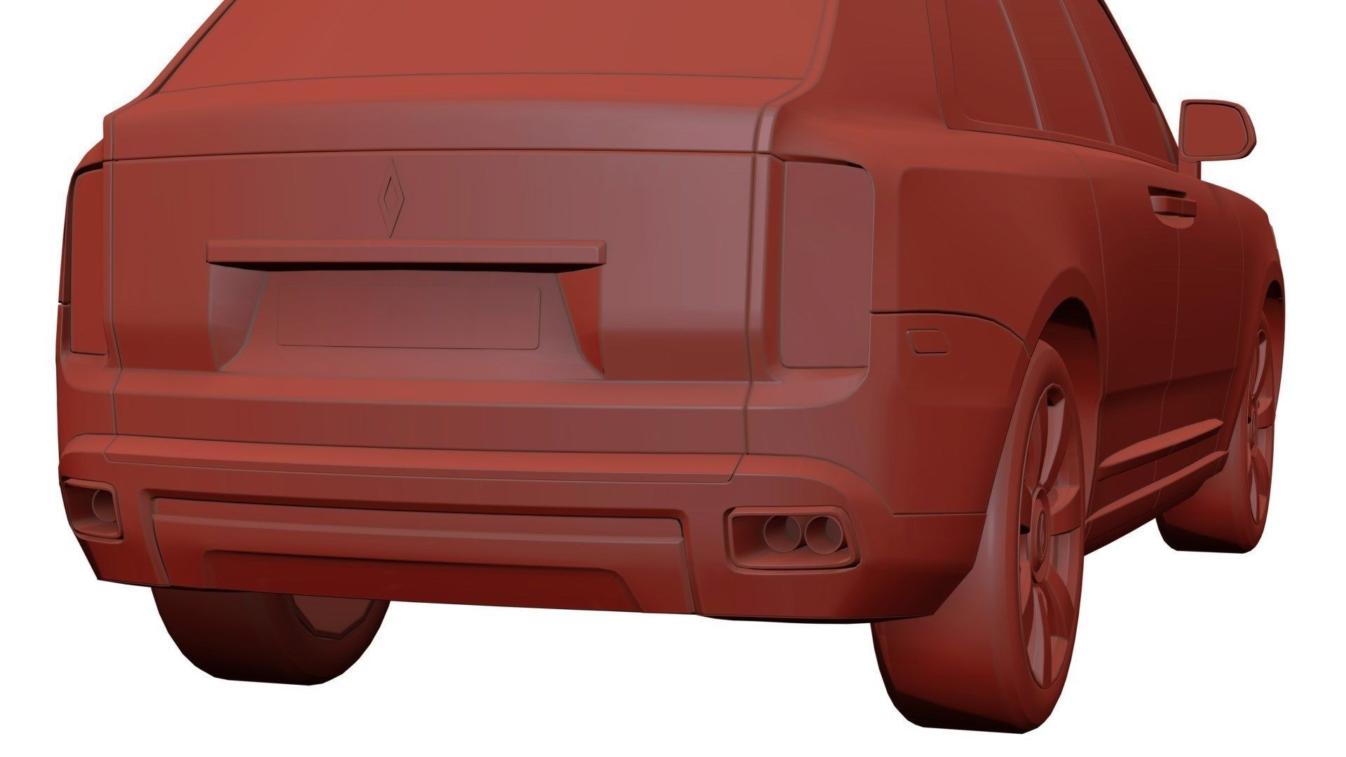 Luxury SUV unbranded 3D model_9