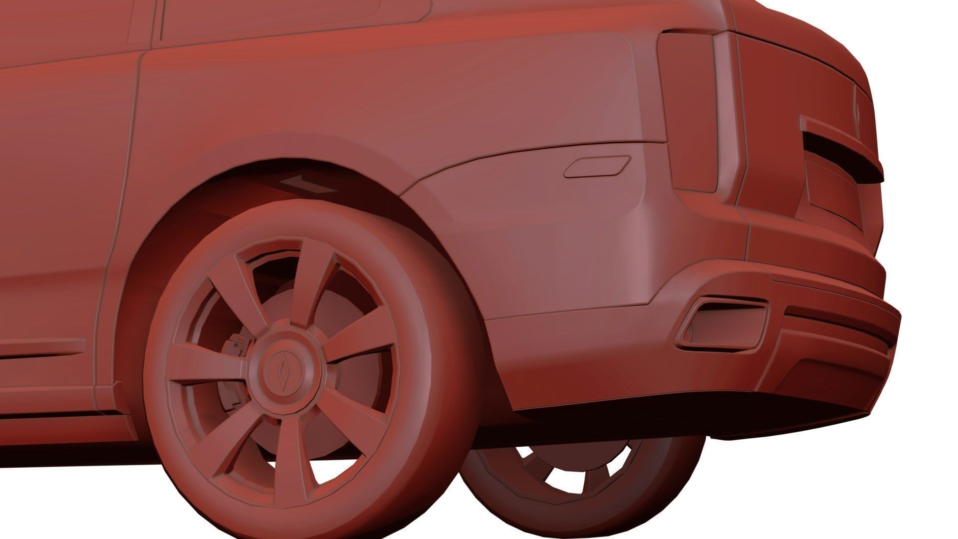 Luxury SUV unbranded 3D model_8