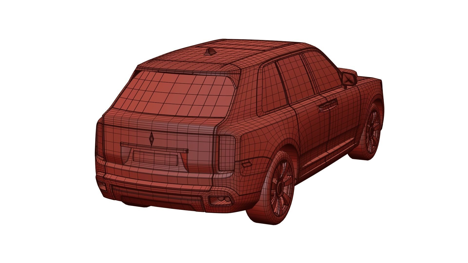 Luxury SUV unbranded 3D model_5