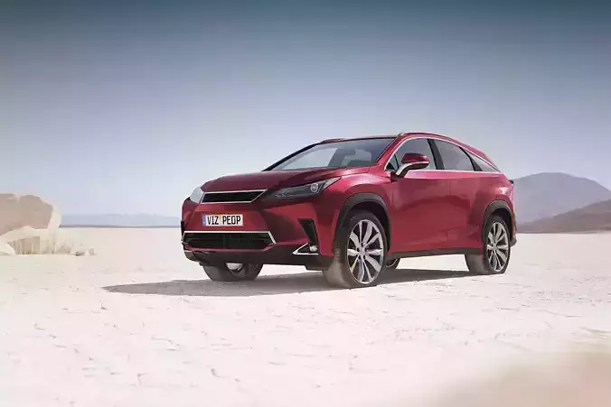 Modern SUV unbranded 3D model