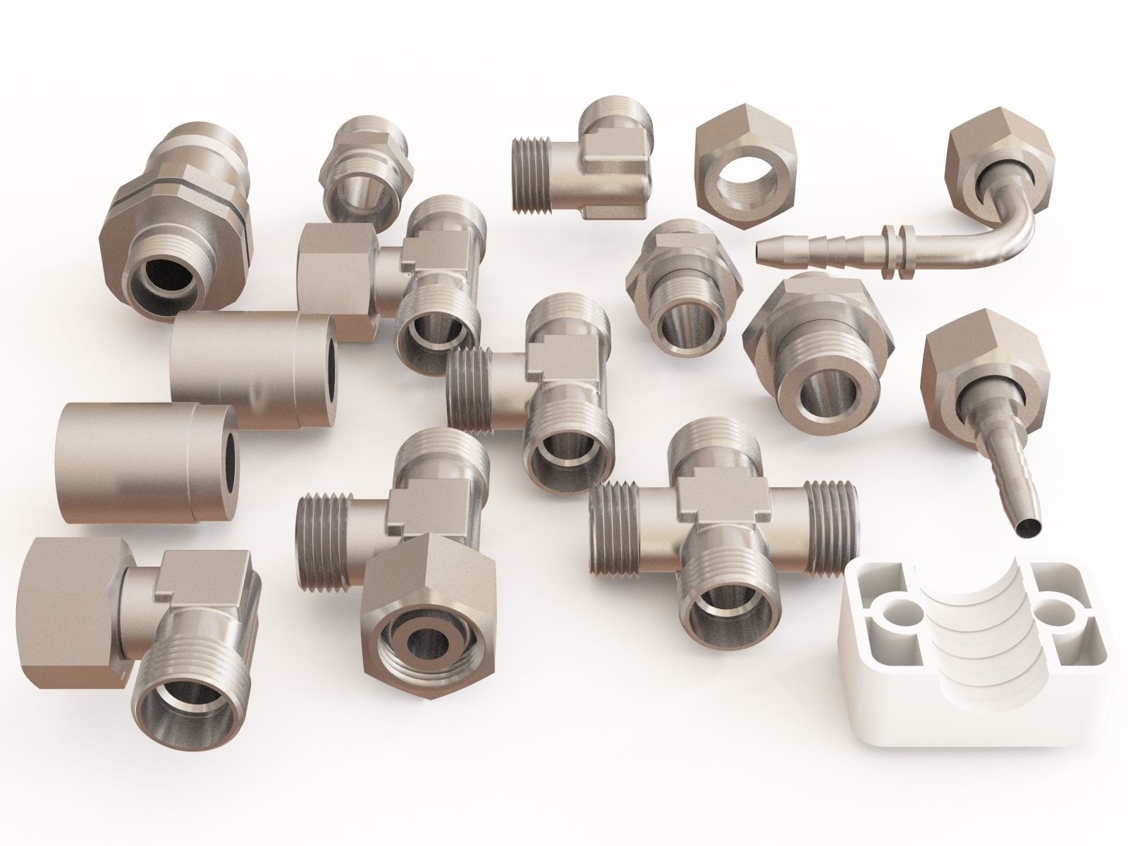 Pipe fitting vol 01 3D model CGTrader