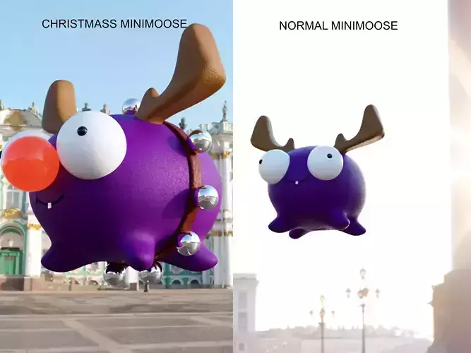 Minimoose and christmass edition minimoose 3D print model