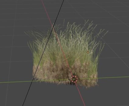 Grass Low-poly 3D model_1