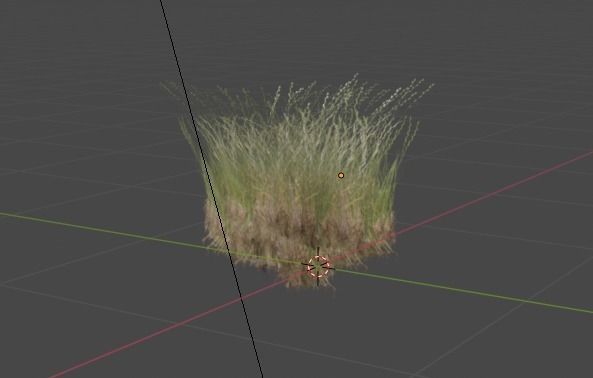 Grass Low-poly 3D model_2