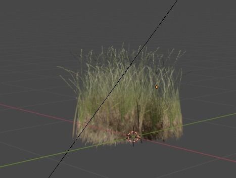 Grass Low-poly 3D model_4