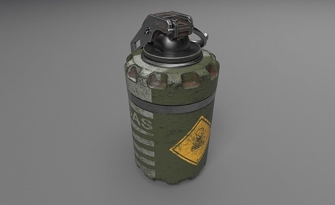 Gas Grenade Concept - SciFi - UE4 ready - Low poly - 4k PBR Low-poly 3D model