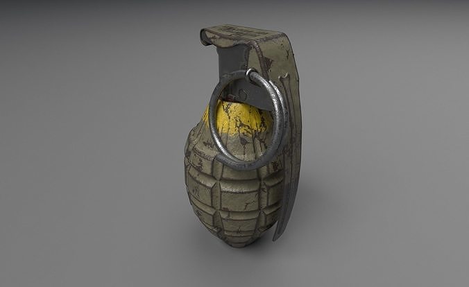 MK2 Grenade - UE5 ready - Low poly - 4k PBR - SciFi Low-poly 3D model